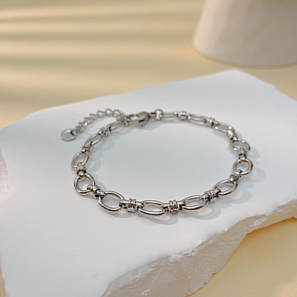 OPK Bracelet en acier titane simple pour femme