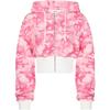 Y2K Rosa Camouflage Sportbekleidung Zweiteiliges Set Damen Hip-Hop Rock Taille Freiliegend Slim Reißverschluss Hoodie Neu Punk Lässige Sporthose