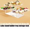 Clear 3 Layer Step Design Serving Tray For Cakes Dessert Display Stable Acrylic Structure Perfect For Celebration Event Home Decors Organizers