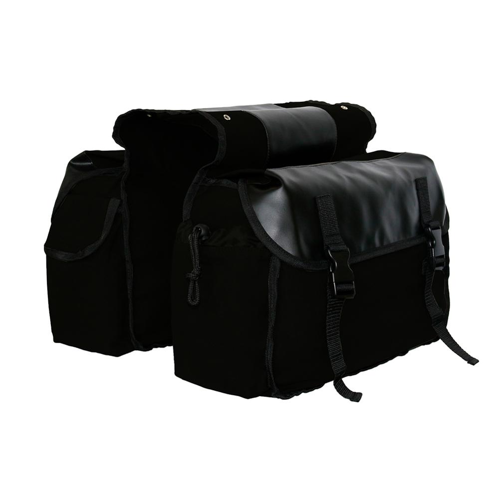 Universal Olive Canvas Motorcycle Bike Side Saddlebag Pannier Bag Luggage Pack