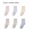 5Pairs Comfortable Striped Socks Colorful Women Tube Socks Korean Style Cotton Socks  Sleeping Socks