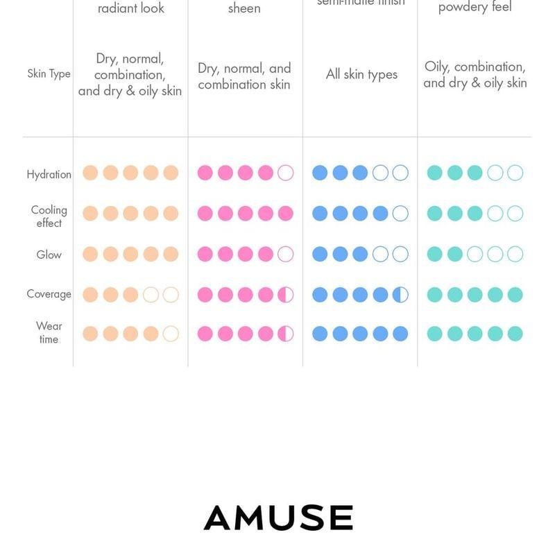 AMUSE Dew Power Vegan Cushion Refill Only - 4 Colors