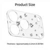 Diamond 3D Heart Glass Camera Protector Clear HD Anti Scratch Lens Film Full Cover Shockproof for iPhone 17 Pro Max 17Pro