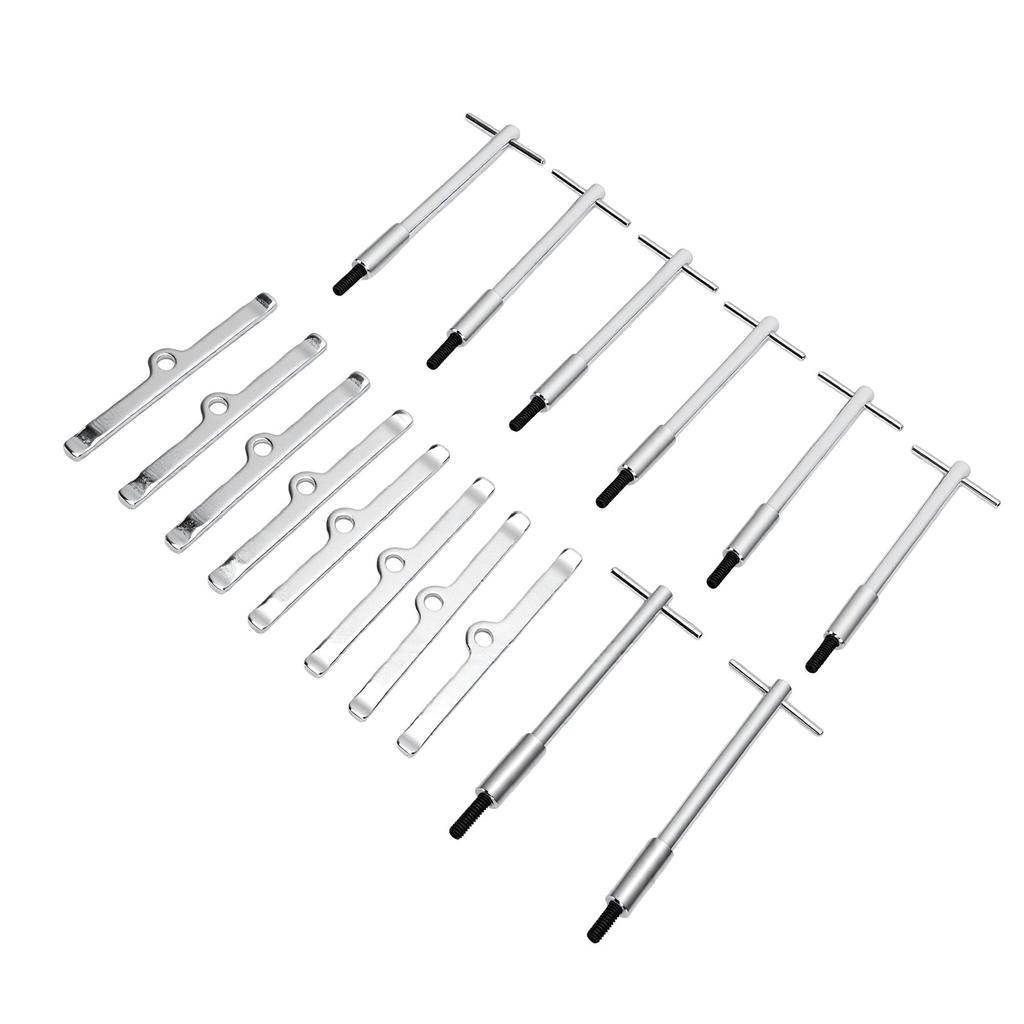 Valve Cover T Bar Bolts Set Chrome Spreader Bar Hold Down Kit Replacement for Chevy SB SBC 265 283 302 305 307 327 350
