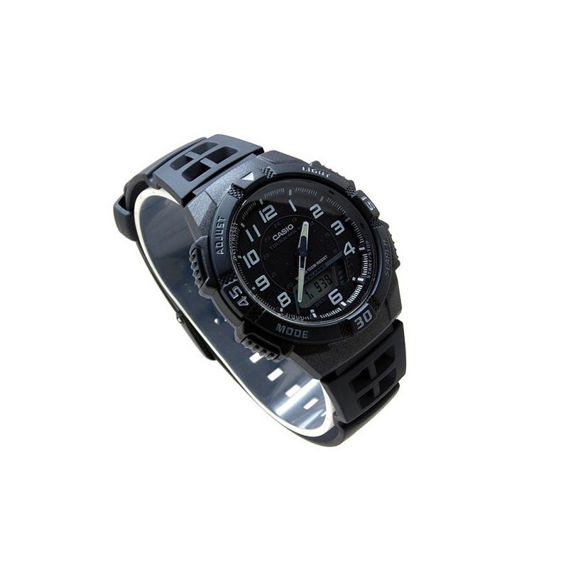 Casio Серия STANDARD Водонепроницаемые и ударопрочные Спортивные часы на солнечной батарее Солнечный кварцевый механизм Ремешок из смолы Японские и корейские часы AQ-S800W-1B