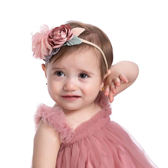 Baby Headband Flower Shape Soft Comfortable Rose Creative Baby Imitation Flower Headband for Infant