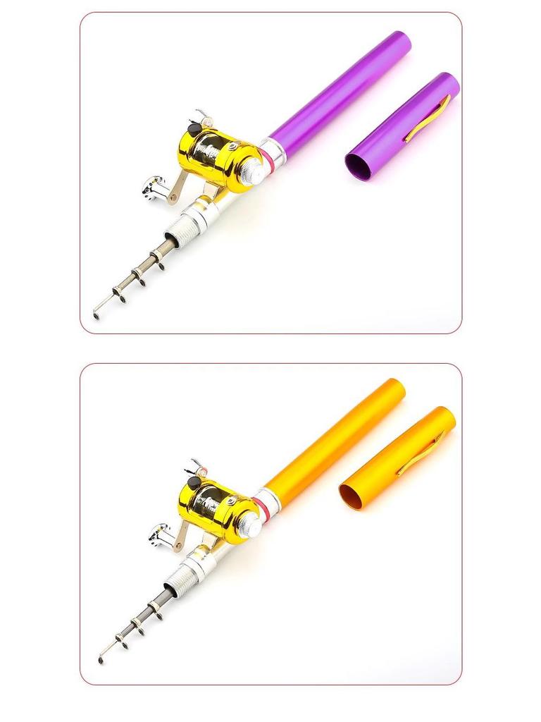 Ultra-Compact Mini Pocket Pen Fishing Rod - Retractable Casting Lure Rod Set