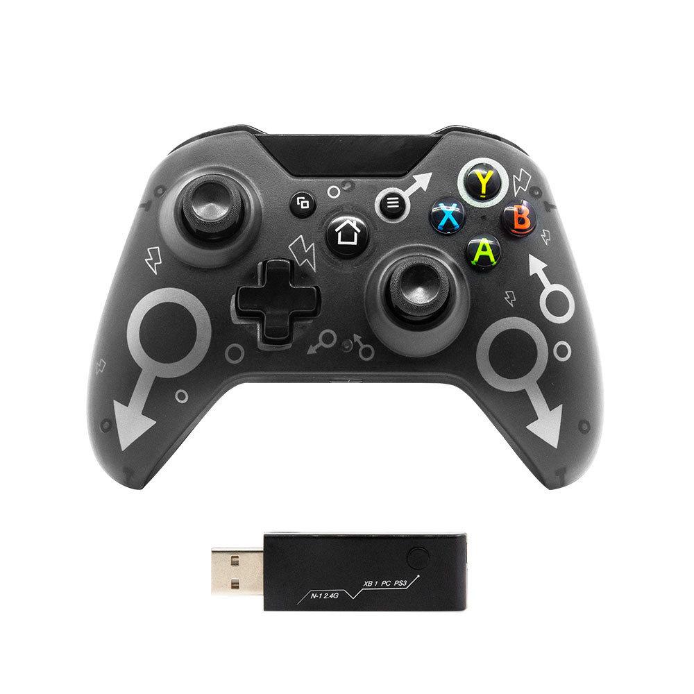Wireless Controller for Xbox One / Xbox One S / Xbox One X / Xbox Series X / PS3 / PC, 2.4GHZ Wireless Game Controller with Dual Vibration