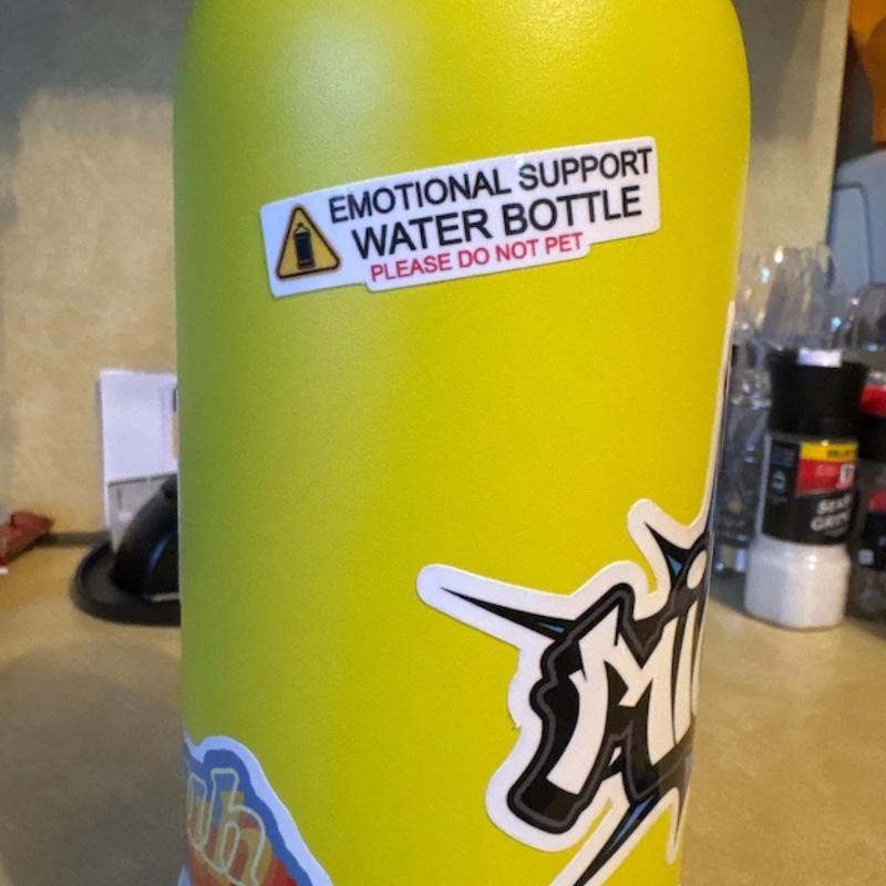 Emotional Support Water Bottle Sticker, Stickers for Hydroflask, Water Bottle Sticker, Yeti Sticker, Decal Sarcastic Funny Clean