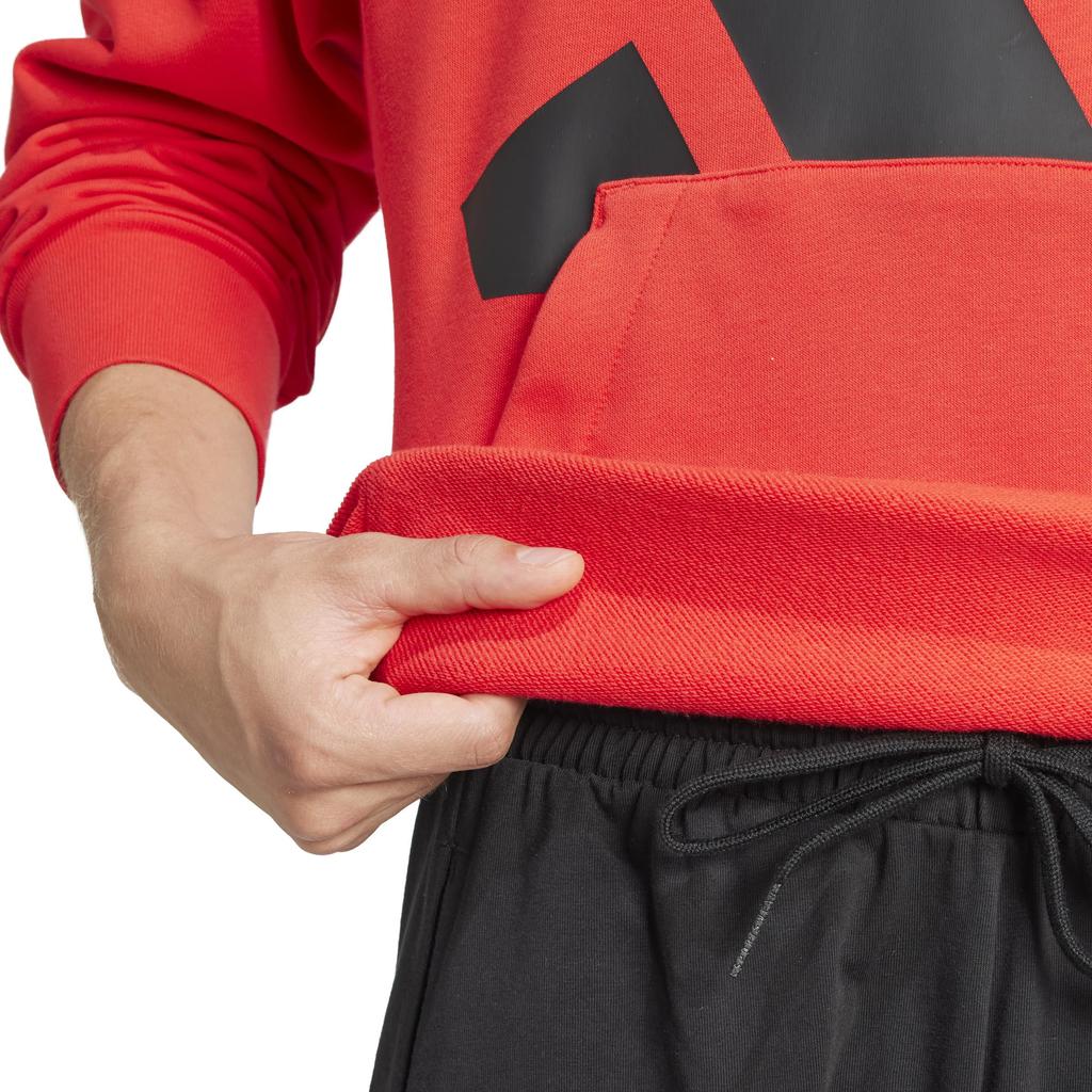 Adidas Essentials French Terry Big Logo Hoodie NWN51 Pure Men's Ruby/Black (JE8894) J/M