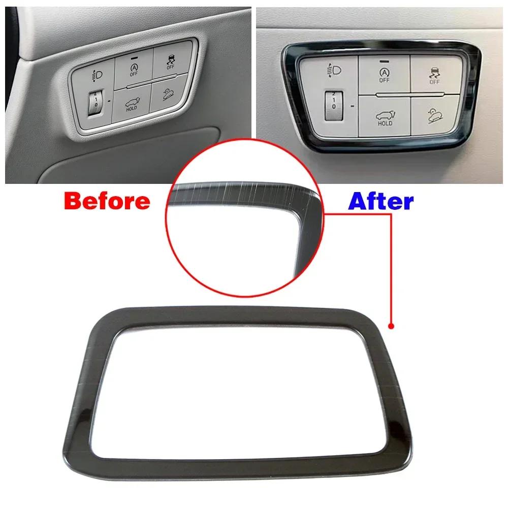 

For Hyundai Tucson NX4 -2024 Accessories Car Styling Center Console Part Decor Cover Frame Trim Stainless Steel Sticker Style A LHD