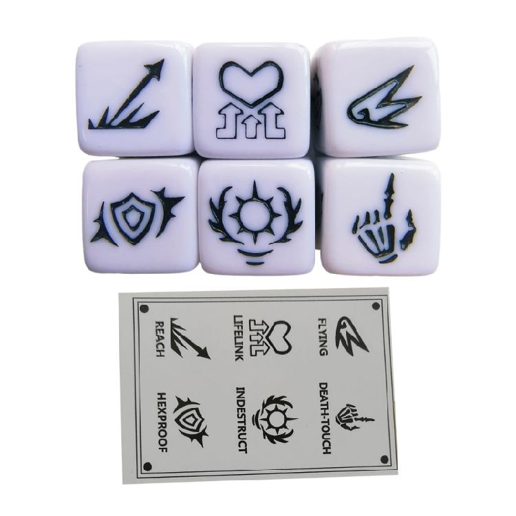 Acrylic Keyword Pattern Dices Round Corner Dices Mult Sided Table Game Dices Math Counting Teaching Tool Enduring