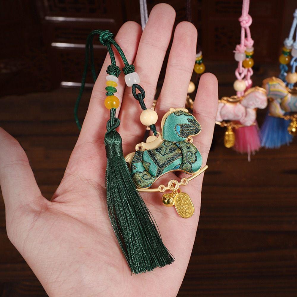 Brocade Pony Embroidered Pendant Chinese Style Car Hanging Ornaments  National Wind Style