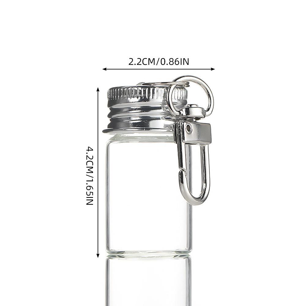 1 шт. Мини-бутылочка-брелок Желаний Пустые баночки для образцов Поделки своими руками Декор для выпускного, свадьбы, вечеринки Прозрачная стеклянная бутылочка Декор Подарок 1PC