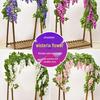 Wisteria Artificial Flower Vine Hanging Decoration for Ceilings and Air Conditioning Pipes