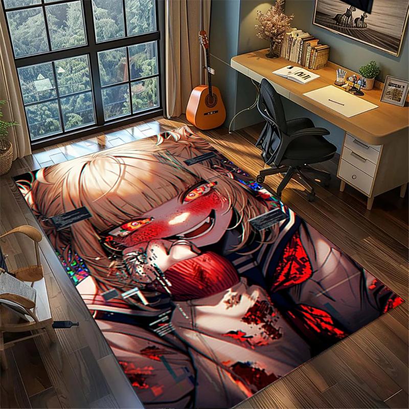 My Hero Academia Gamer Bedroom Mat Large Area Non Slip Washable Rug Home Floor Decor