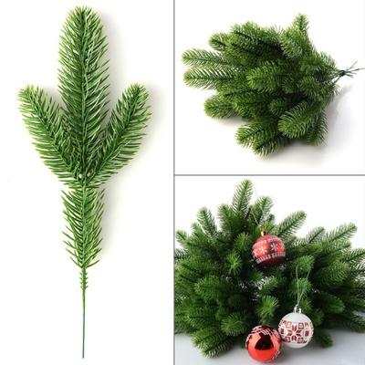 Yousheng 24Pcs Artificial Christmas Pine Needle Branches Vibrant Color Realistic Looking No Watering Required Fake Plants
