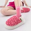 Fashion Winter Plush Hairball Slippers For Women Fashion Fluffy Warm Fur Home Slippers Indoor Outdoor Waterproof Furry Slides