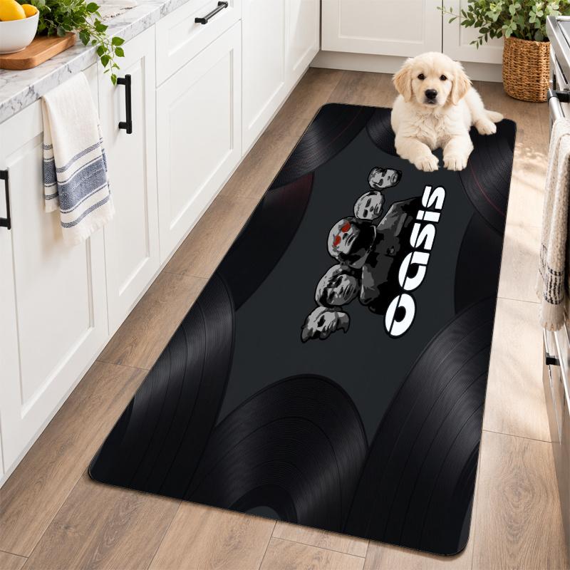 Flannel Kitchen Mat Oasis Soft Area Rug Non Slip Floor Carpet Home Decoration