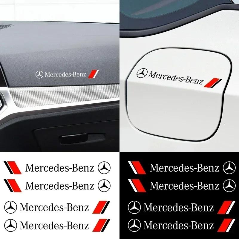 2026 Hot 4PCS Car Door Handle Sline Badge Decoration Sticker Auto Applique Accessories for Mercedes Benz W211 W204 W210 W203 CLA GLA