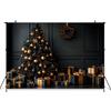 Christmas Tree Big Background For Photography Gold Ball Baby Shooting Props Home Gift Room Decoration Backdrop Studio Photobooth