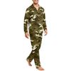 Men's Button Down Pajama Set with Long Sleeves - Comfortable Sleepwear for Home and Lounging