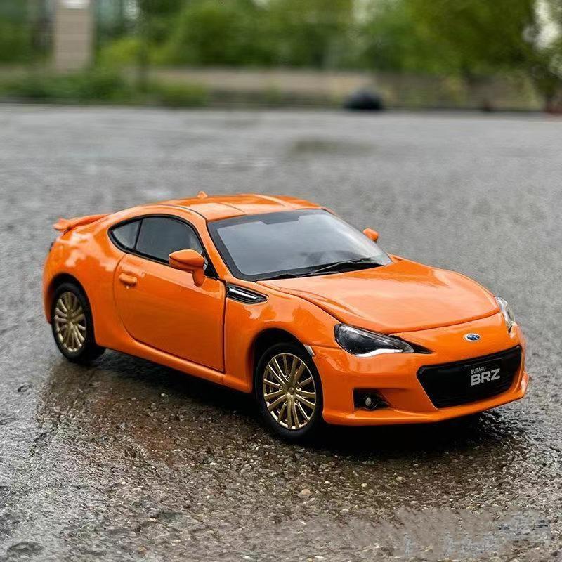 1/32 Subaru BRZ Alloy Sports Car Model Diecast Metal Toy Simulation Vehicles Sound Light Collection Series Boy for Childrens Toy Gift