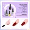 12-Color Glitter Crystal Gel Nail Polish Set, Full Nail Art Tool Kit with Nail Tips and Files, Professional Home Manicure Set
