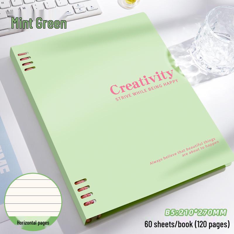 Morandi Color-Blocked B5 Notebook: Vibrant Design, Thick Pages, Versatile for Students