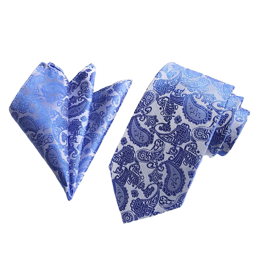 

[YFFUSHI] Men s Tie and Handkerchief Set - Business Tie, 2-Piece Set - Perfect for After-Parties, Weddings, Parties, Entrance Ceremonies, Father s