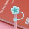 2pcs Reusable Begonia Flower Straw Cover Cap 8mm Silicone Straw Tips Lids Kitchen Tool Straw Accessories Dust Covers Cup Cover