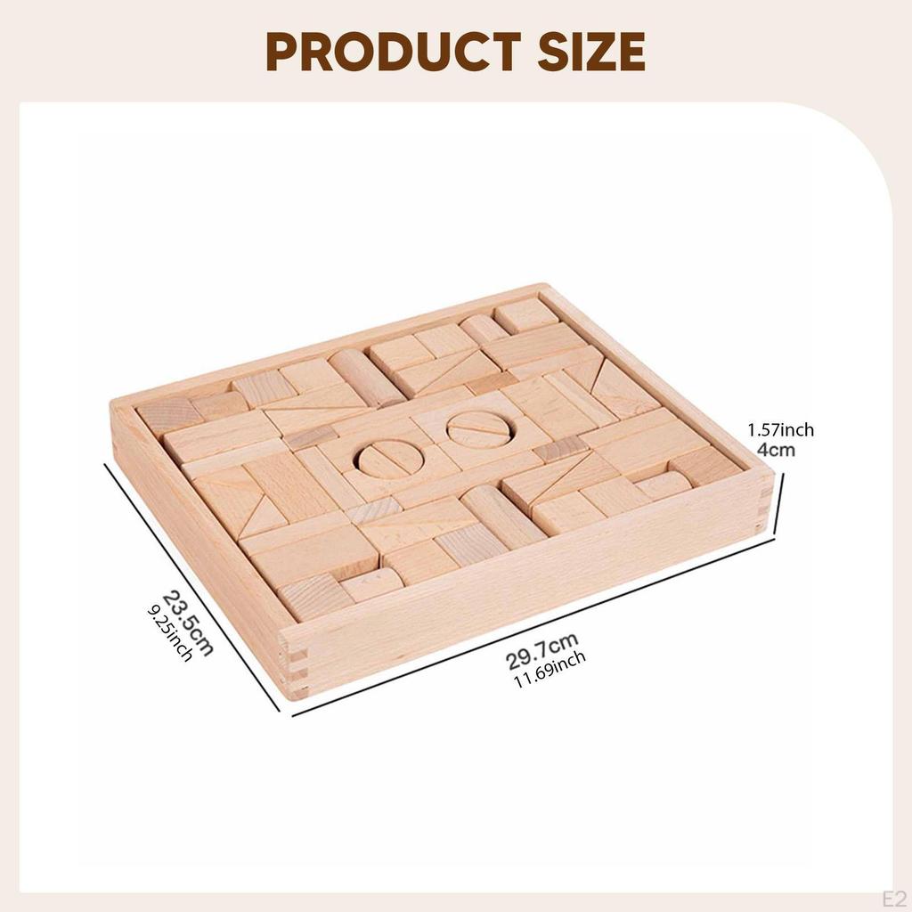 Wood Building Blocks Early Education Toy Birthday Gifts for Boys Girls Construction Toys DIY Home