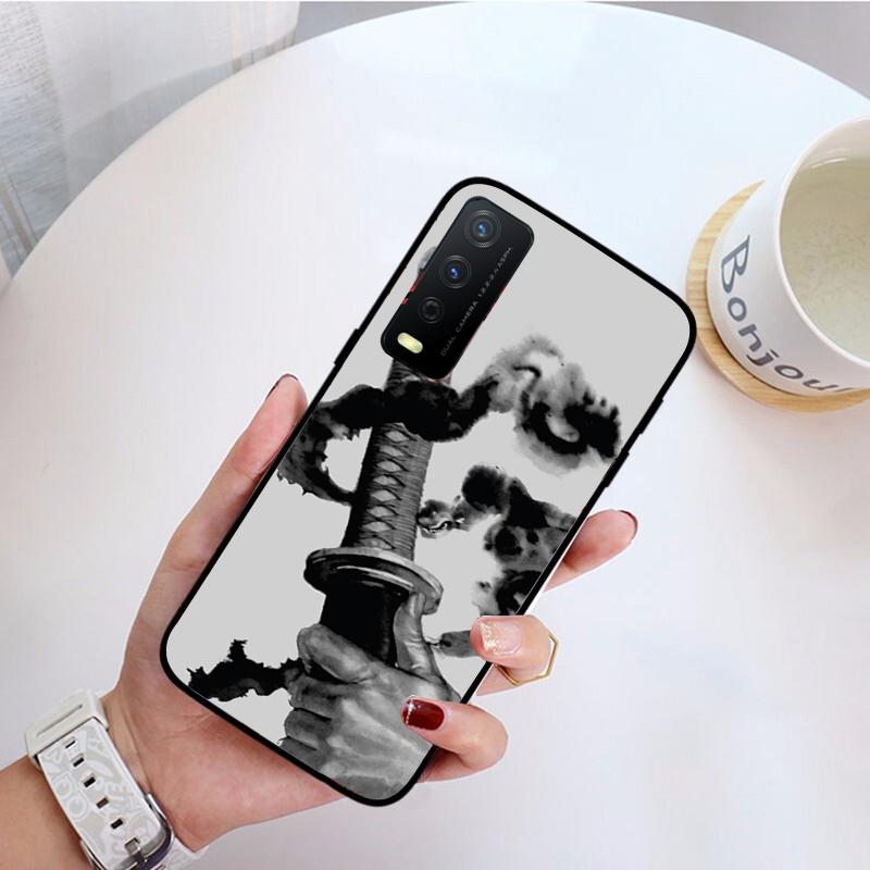 Japanese Samurai Style Phone Case For VIVO Y31 Y21 Y70 Y21S Y20 Y72 1907 Y12 Y11S Y53S Y33S Y55 Y76 Y51 Y15S Y01 Funda