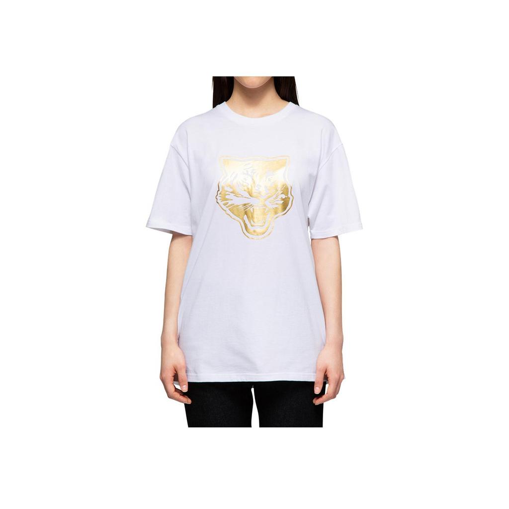 ONITSUKA TIGER Logo Print Casual Loose Short Sleeve T-Shirt Unisex Tops White 2183A460-103