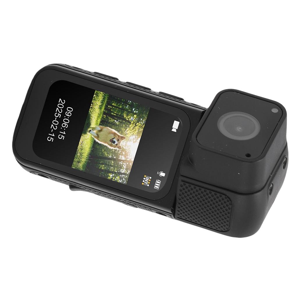 Body Worn Camera Portable POV Recording 64GB 2.7K 180 Degree Rotatable Magnetic Hanging Lanyard Wearable Camcorder for