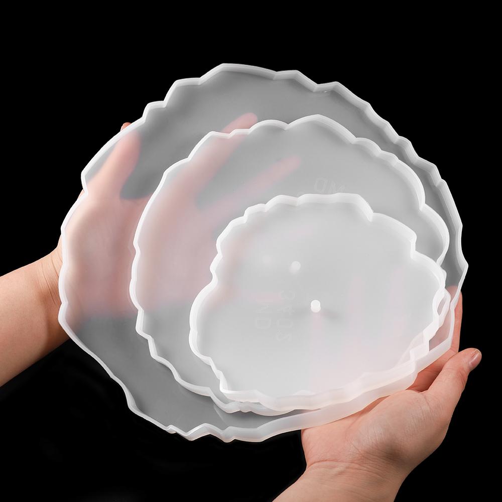 Three-layer Fruit Plate Tea Plate Silicone Molds Cup Pad Epoxy Resin Casting Mould for DIY Epoxy Resin Home Table Decoration