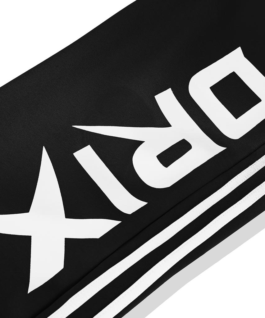 DRIX Track Line Graphic Wide Sweatpants_Black