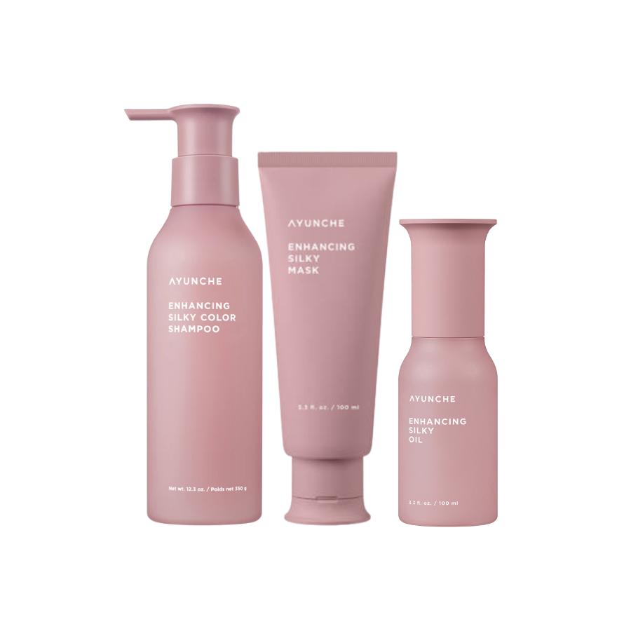 Ayunchae Enhancing Silky Hair Care Set [Shampoo, Mask, Oil]