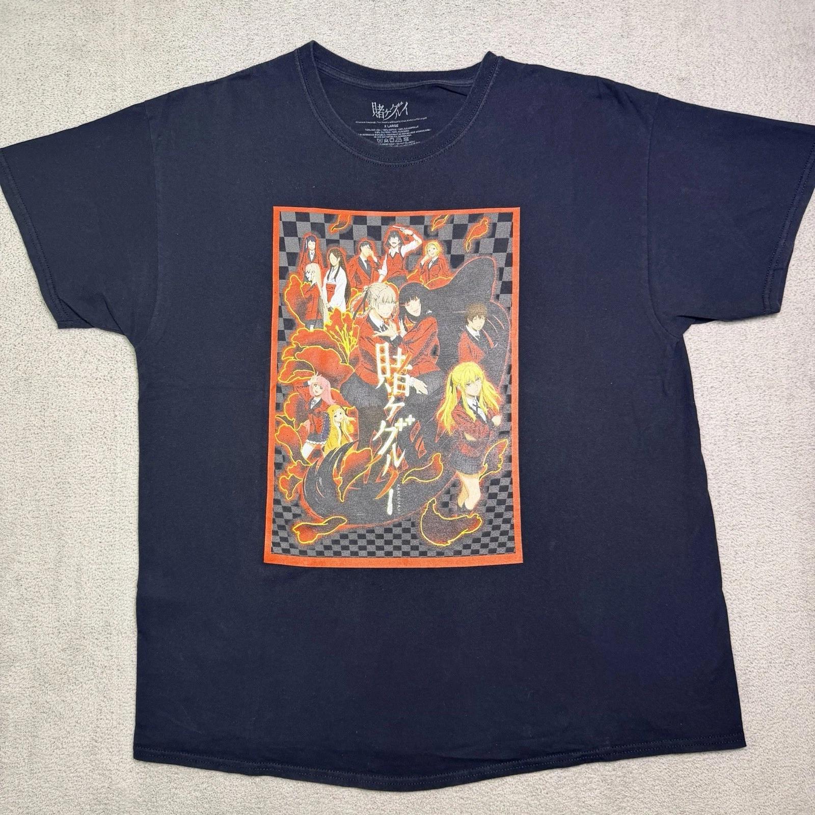 Kakegurui Anime Graphic T Shirt Men’s XL Black Yumeko Jabami Compulsive Gambler S
