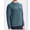 FILA Official Mens Pullover Sweatshirt 2023 Autumn Simple Sports Fitness Crew Neck Long Sleeve Knit Top Men tops Tea-Blue A11M331204F-DB