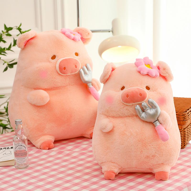 Cartoon Funny Pig Doll Anime Plush Lulu Pig Toy Doll Super Soft Cute Pig Ornaments Sleep Girls Birthday Gift Decoration Toys