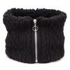 Anes Cable Knit Neck Warmer with Keeps Hair In Place and Makeup Solid Color with Boa Warms You Up for P726 Ultra-Fluffy Zipper, Prevented, Lining,