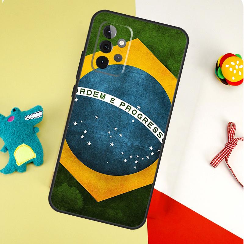 Brazil Brazilian Flag Case For Samsung Galaxy A54 A34 A24 A14 A12 A22 A32 A42 A52 A72 A52S A51 A71 A13 A53 Cover