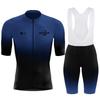2025 Sykkelsett med høy synlighet for menn - Kortarmet trøye + Polstret shortssett Fukttransporterende sykkel-sportsklær