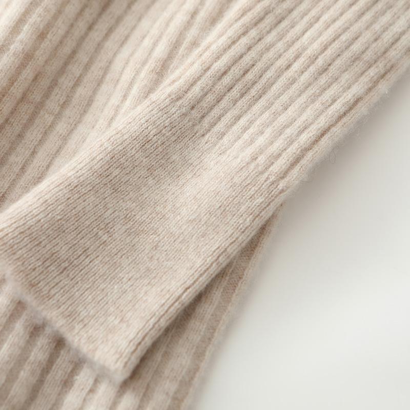 Dame Genser Kjole 100 % Ull MODERN NEW SAGA V-hals Strikk Lang Pullover Vintergensere Ull Lang Kjole Dame