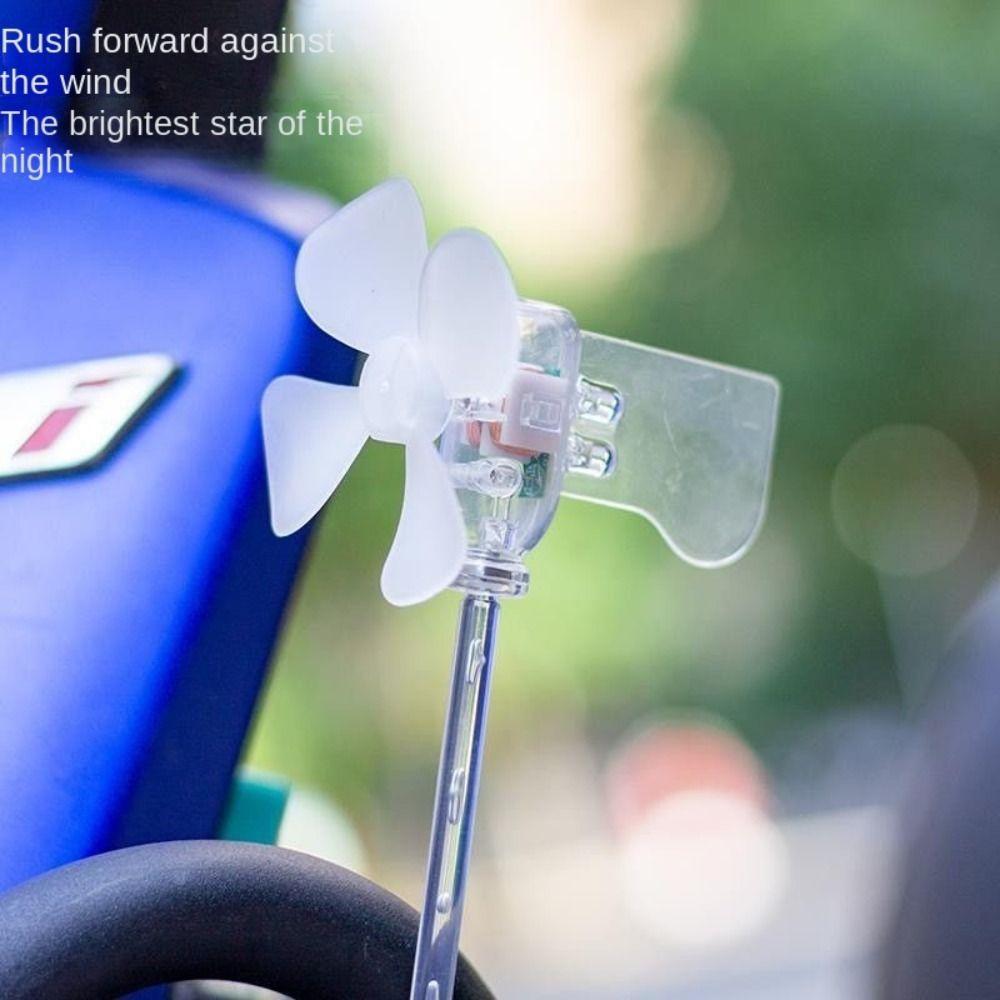 Wind Power Generation Small Windmill Mini Windmill Warning Light New Car Decorations