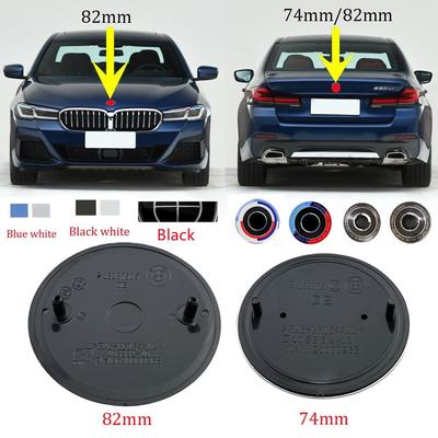 1 vnt. 82 mm 74 mm automobilio priekinės galinės bagažinės ženkleliai Kapoto bagažinės emblemos logotipas, skirtas E46 E39 E38 E90 E60 Z3 Z4 X3 X5 X6 priedai