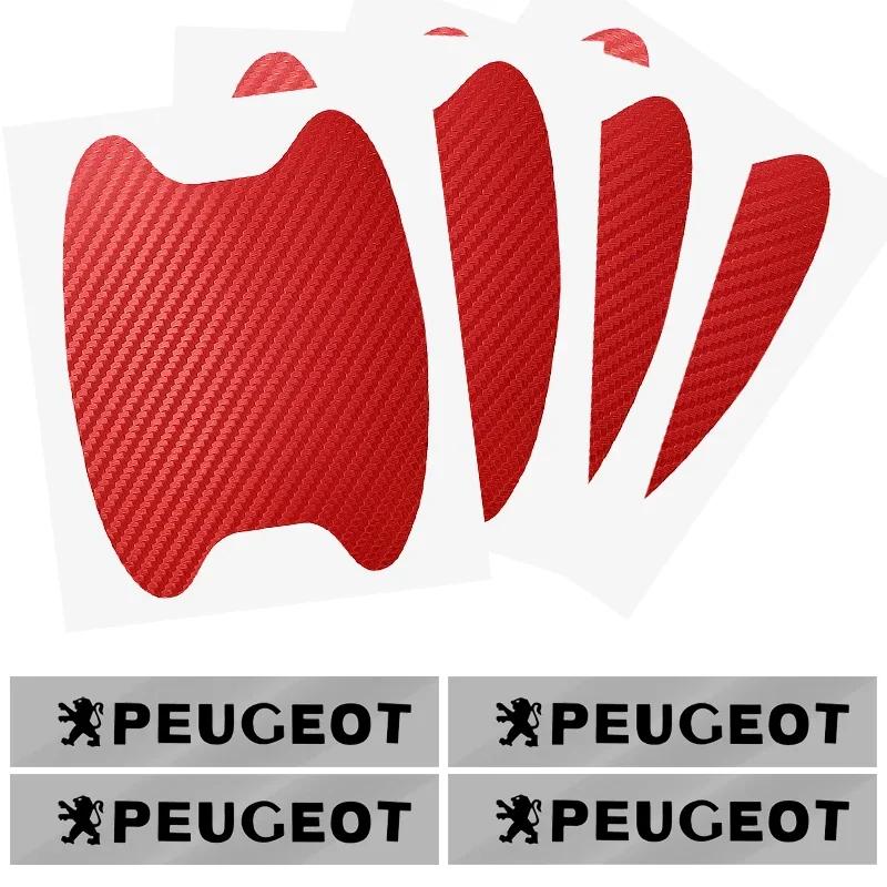 

Car Door Sticker Auto Handle Anti Scratch Protection Film 8Pcs Car Styling For Peugeot 206 307 308 3008 207 208 407 508 5008 107