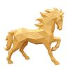 Golden Horse DIY Paper Model Ornament - Auspicious Year of the Horse Interior Art Set