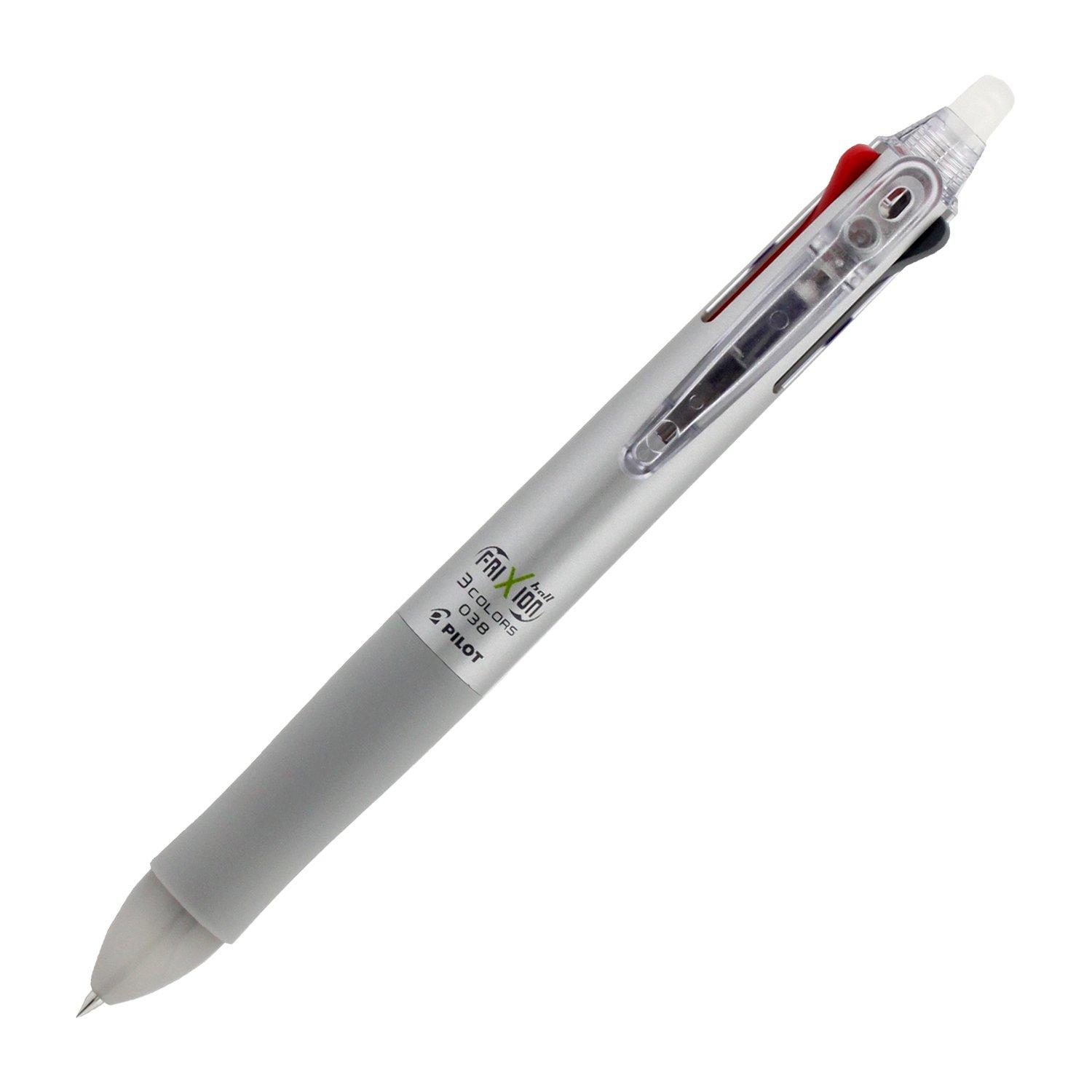

Pilot Erasable 3 Color Ballpoint Pen Frixion Ball 3 Silver 0.38 P-LKFB-60UF-S